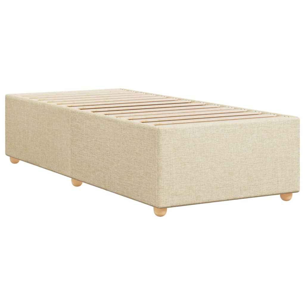 Bedframe zonder matras 80x200 cm stof crèmekleurig is nu te koop bij PeponiXL, paradijselijk wonen!