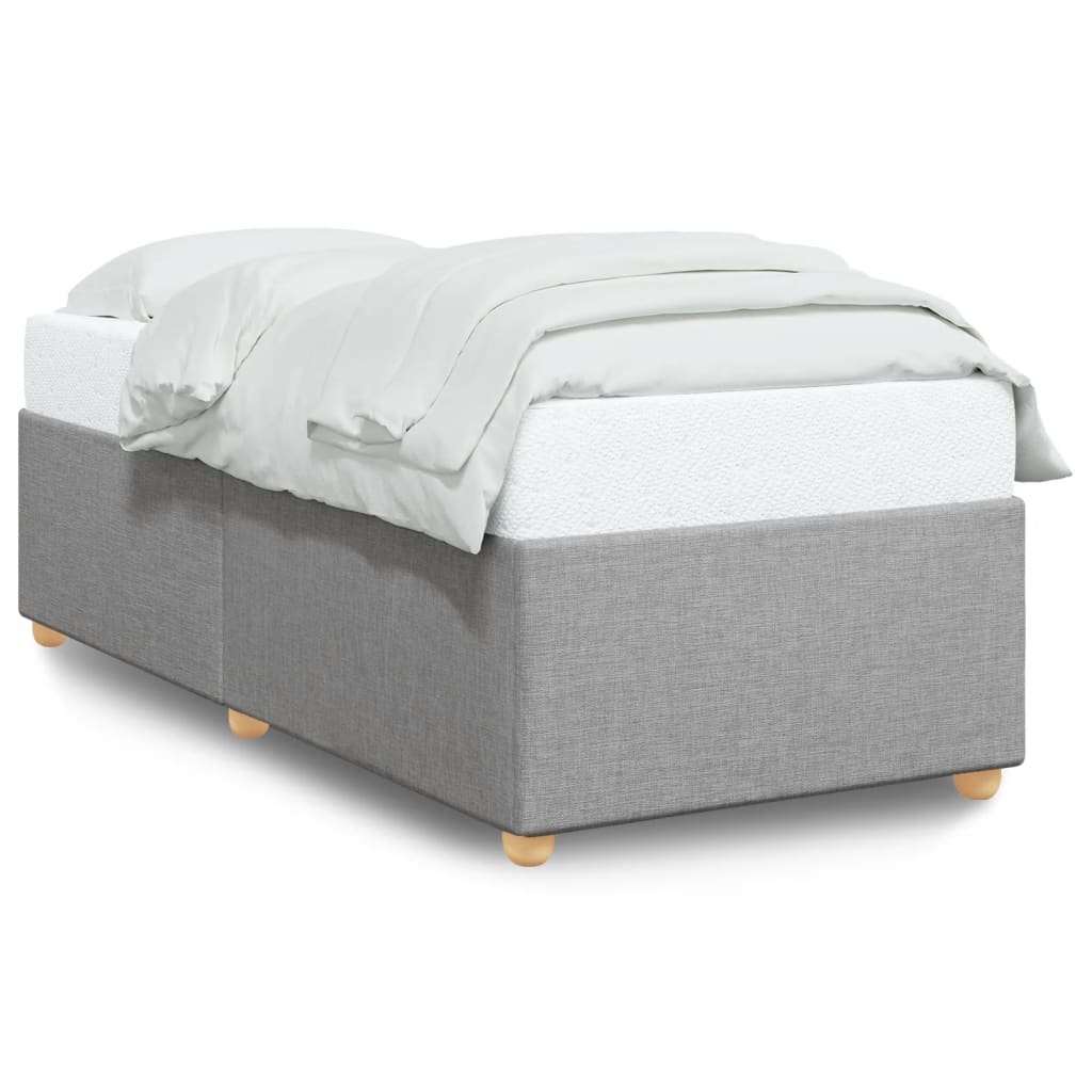 Bedframe zonder matras 90x190 cm stof lichtgrijs is nu te koop bij PeponiXL, paradijselijk wonen!