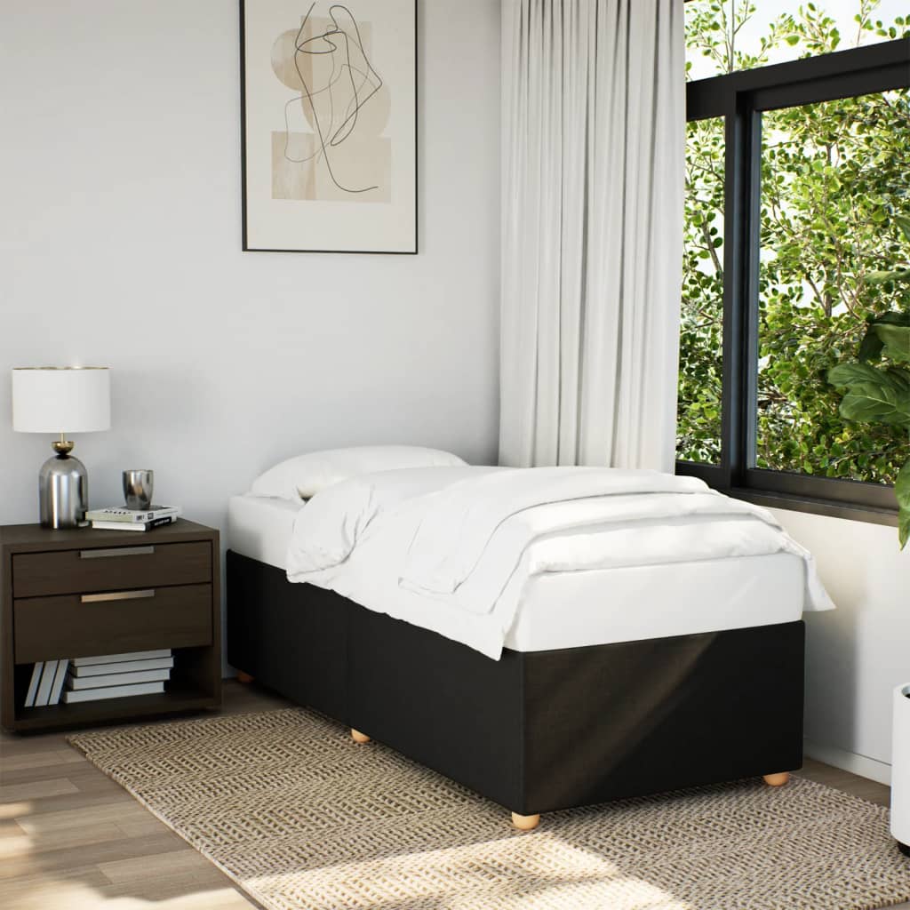 Bedframe zonder matras 90x190 cm stof zwart is nu te koop bij PeponiXL, paradijselijk wonen!
