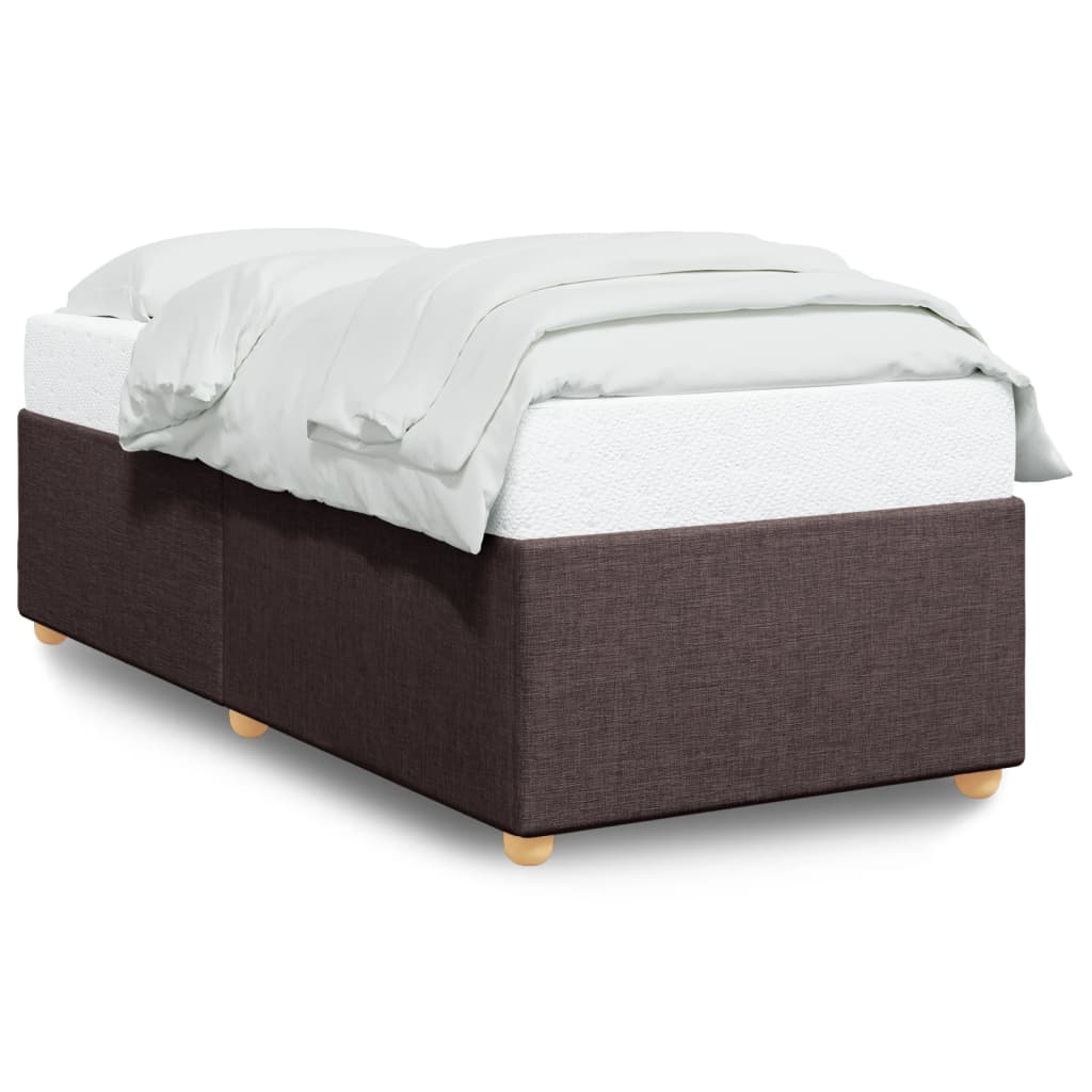 Bedframe zonder matras 90x190 cm stof donkerbruin is nu te koop bij PeponiXL, paradijselijk wonen!