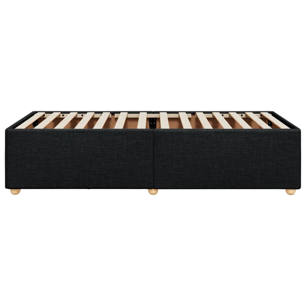 Bedframe zonder matras 90x200 cm stof zwart is nu te koop bij PeponiXL, paradijselijk wonen!