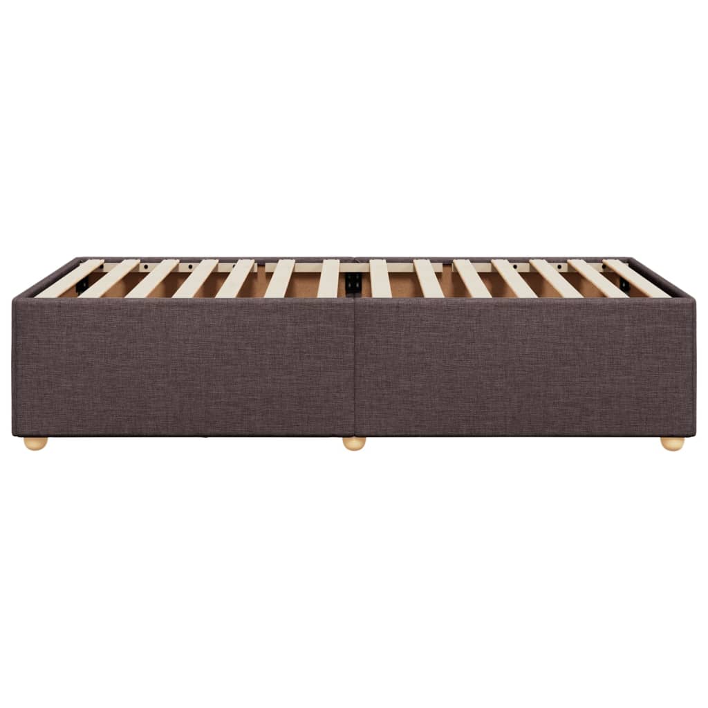 Bedframe zonder matras 90x200 cm stof donkerbruin is nu te koop bij PeponiXL, paradijselijk wonen!