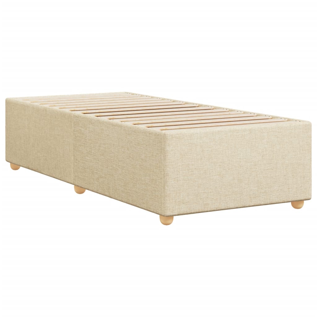 Bedframe zonder matras 90x200 cm stof crèmekleurig is nu te koop bij PeponiXL, paradijselijk wonen!