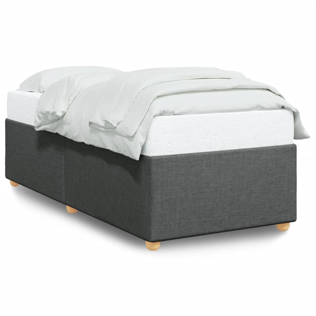 Bedframe zonder matras 100x200 cm stof donkergrijs is nu te koop bij PeponiXL, paradijselijk wonen!