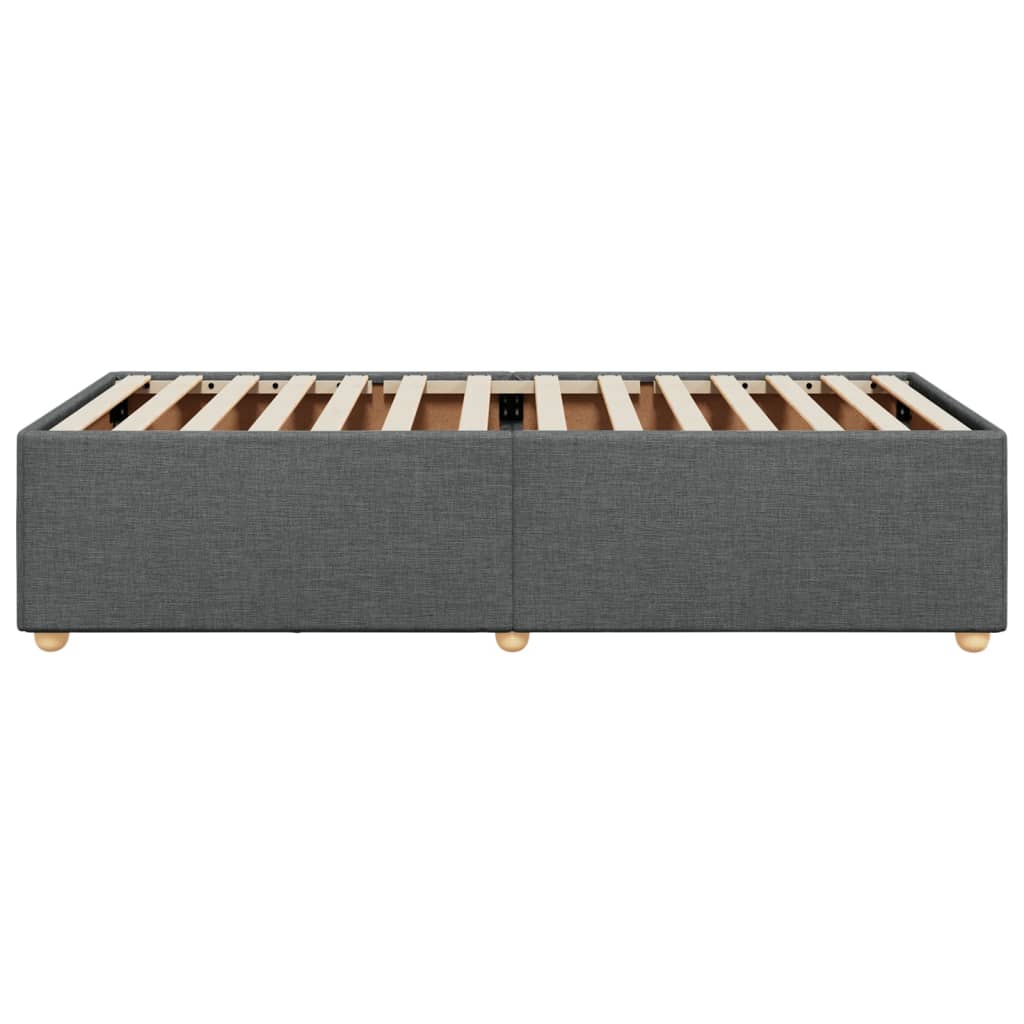 Bedframe zonder matras 100x200 cm stof donkergrijs is nu te koop bij PeponiXL, paradijselijk wonen!