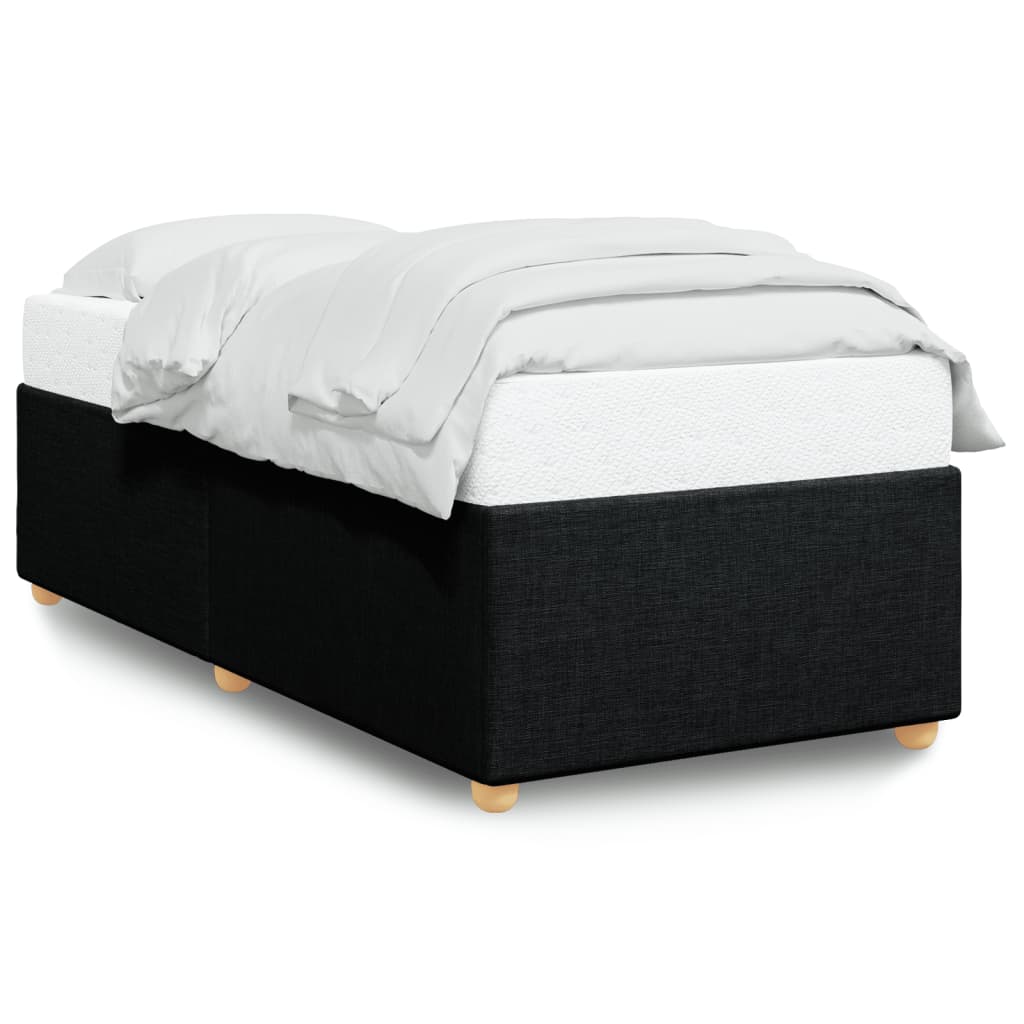 Bedframe zonder matras 100x200 cm stof zwart is nu te koop bij PeponiXL, paradijselijk wonen!