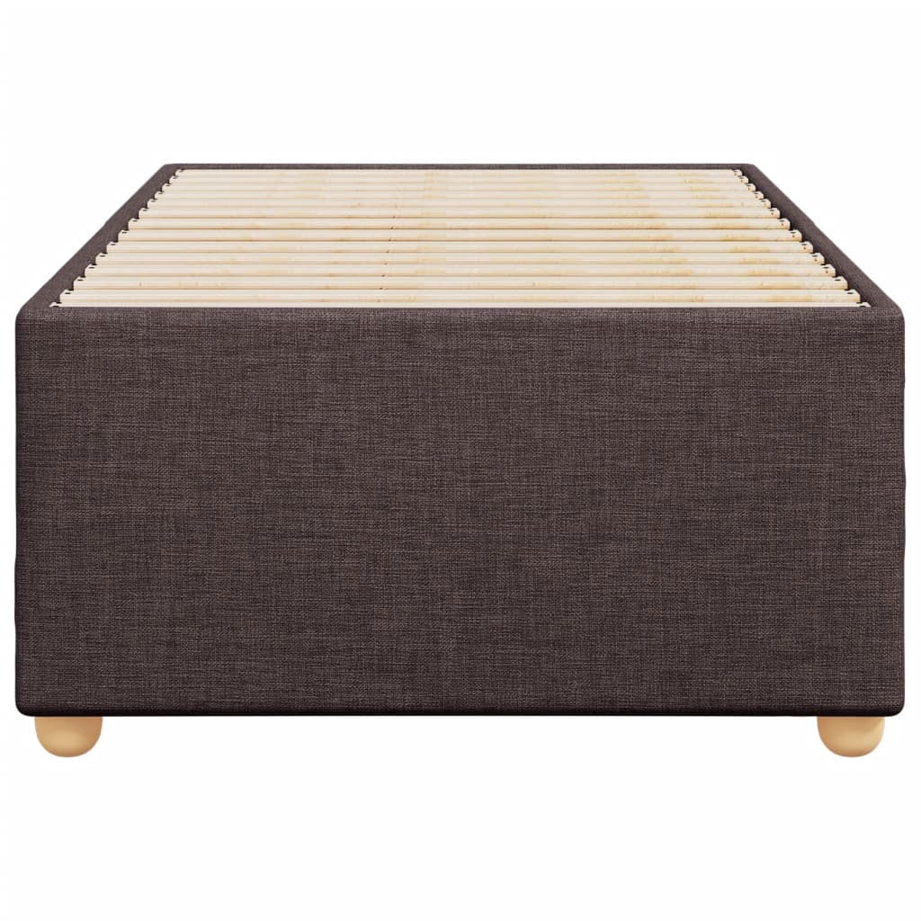 Bedframe zonder matras 100x200 cm stof donkerbruin is nu te koop bij PeponiXL, paradijselijk wonen!