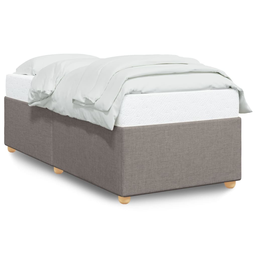 Bedframe zonder matras 100x200 cm stof taupe is nu te koop bij PeponiXL, paradijselijk wonen!