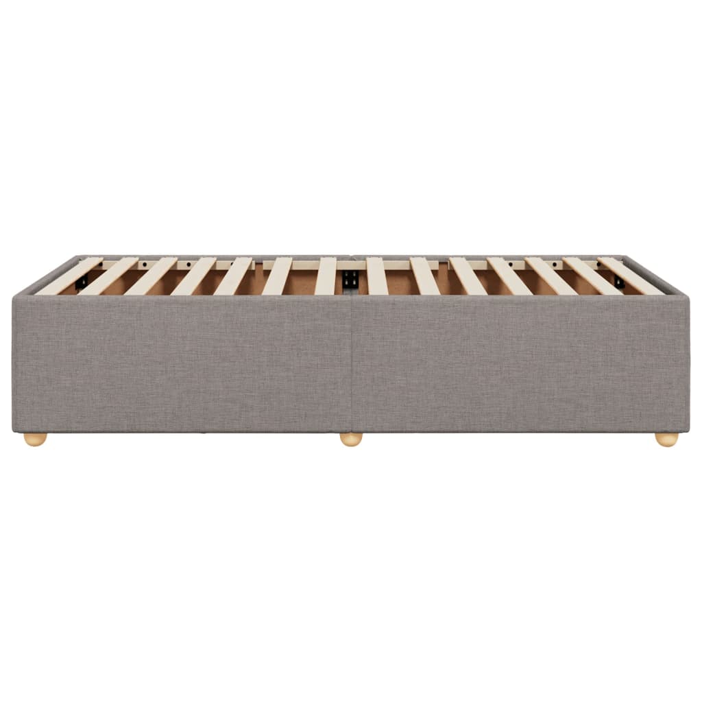 Bedframe zonder matras 100x200 cm stof taupe is nu te koop bij PeponiXL, paradijselijk wonen!