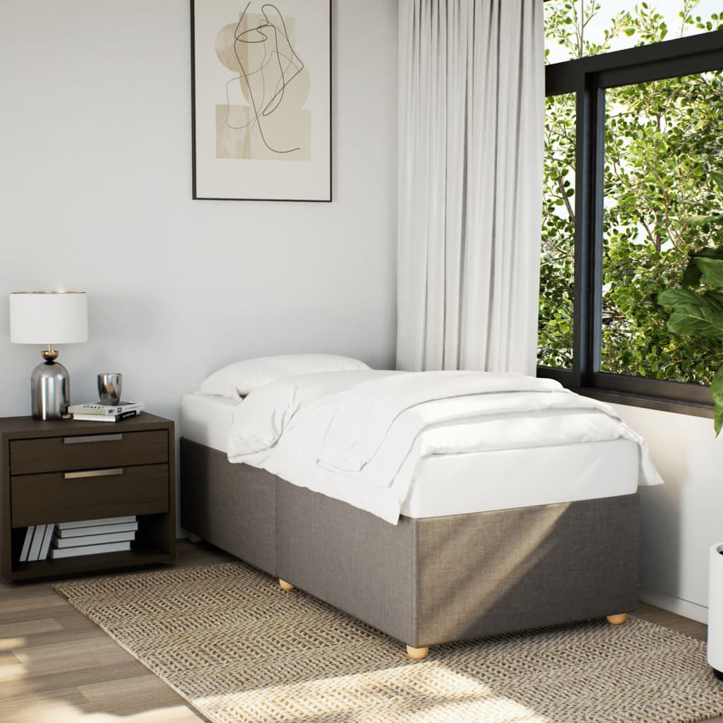 Bedframe zonder matras 100x200 cm stof taupe is nu te koop bij PeponiXL, paradijselijk wonen!