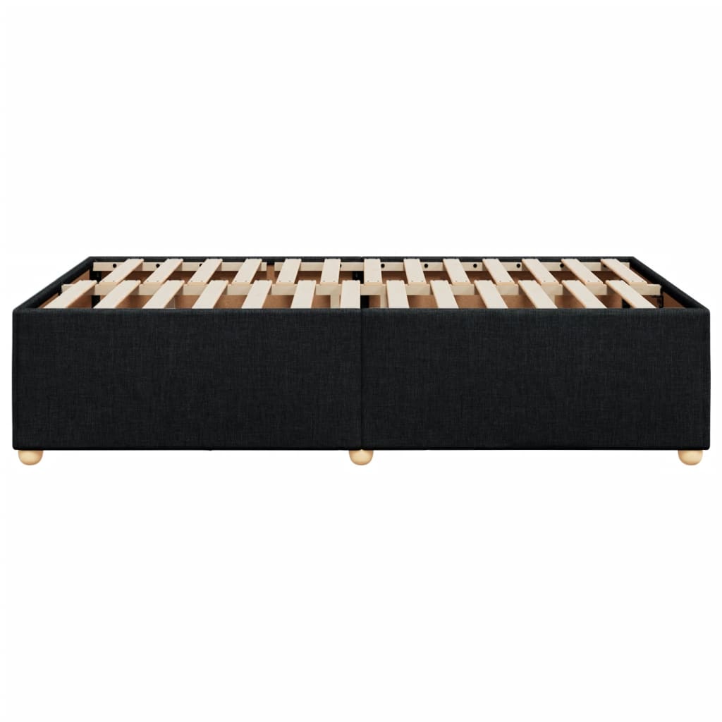 Bedframe zonder matras 120x190 cm stof zwart is nu te koop bij PeponiXL, paradijselijk wonen!