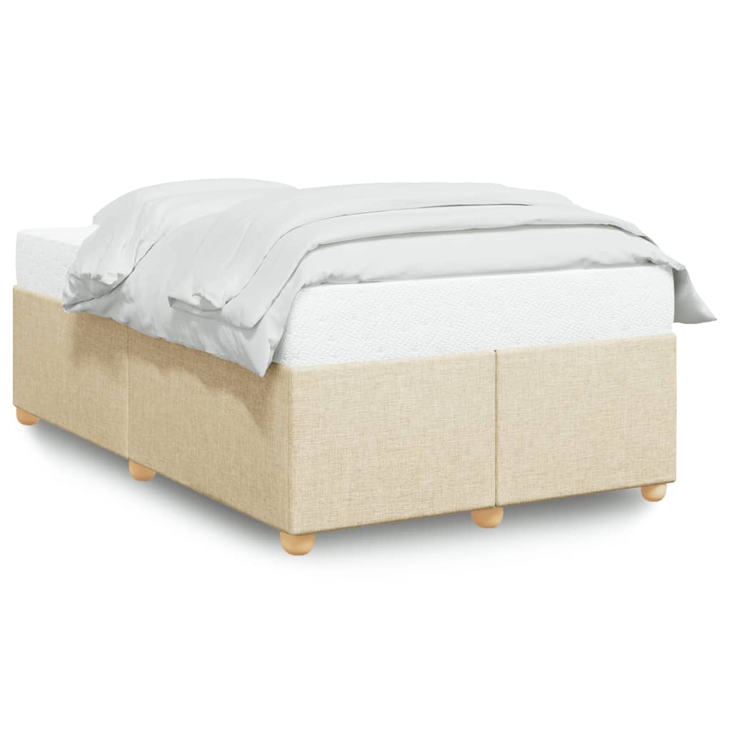 Bedframe zonder matras 120x190 cm stof crèmekleurig is nu te koop bij PeponiXL, paradijselijk wonen!