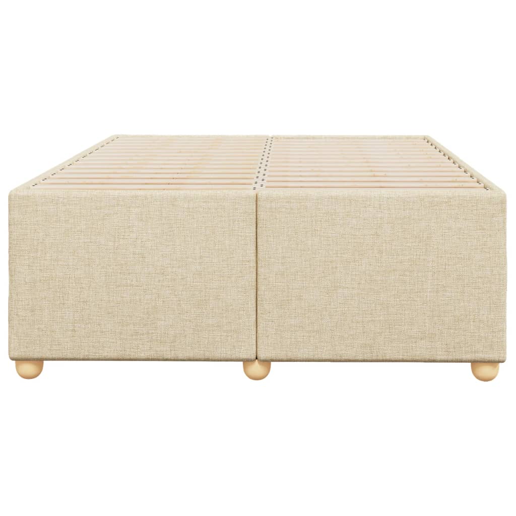Bedframe zonder matras 120x190 cm stof crèmekleurig is nu te koop bij PeponiXL, paradijselijk wonen!