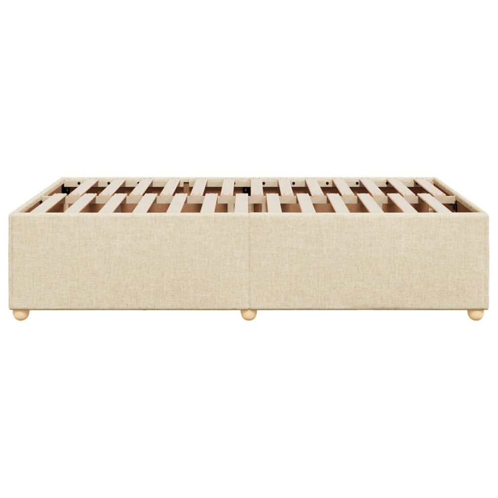Bedframe zonder matras 120x190 cm stof crèmekleurig is nu te koop bij PeponiXL, paradijselijk wonen!