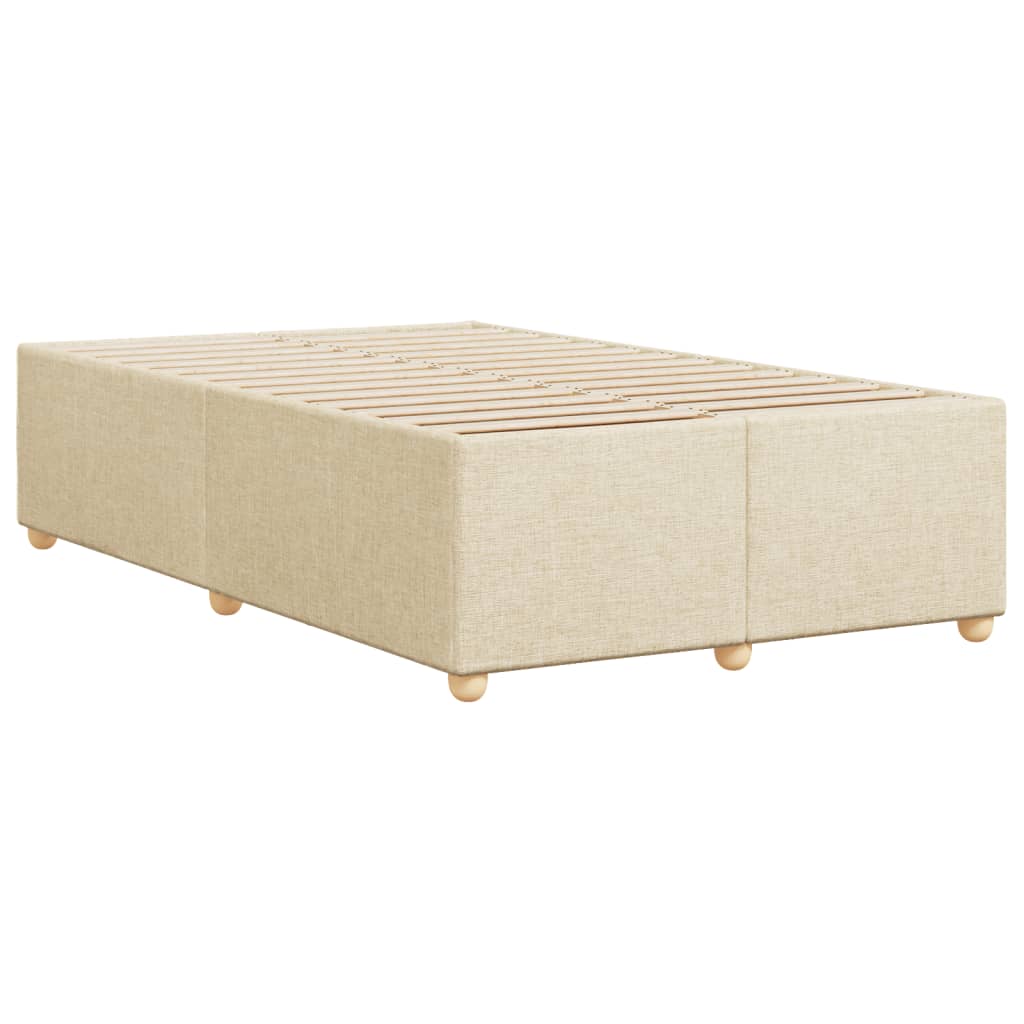 Bedframe zonder matras 120x190 cm stof crèmekleurig is nu te koop bij PeponiXL, paradijselijk wonen!