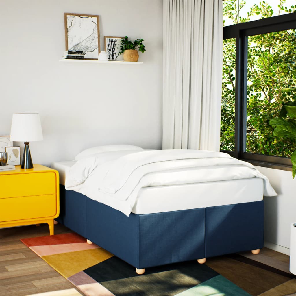 Bedframe zonder matras 120x190 cm stof blauw is nu te koop bij PeponiXL, paradijselijk wonen!