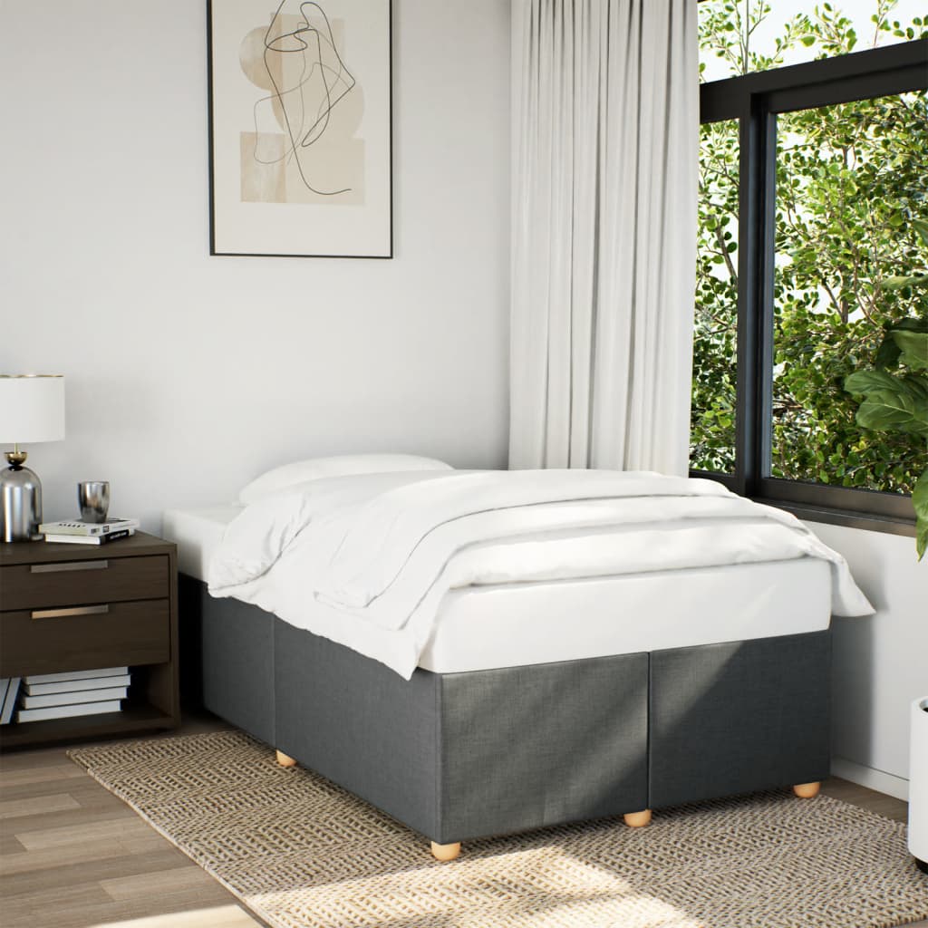Bedframe zonder matras 120x200 cm stof donkergrijs is nu te koop bij PeponiXL, paradijselijk wonen!