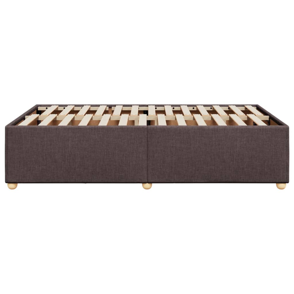 Bedframe zonder matras 120x200 cm stof donkerbruin is nu te koop bij PeponiXL, paradijselijk wonen!
