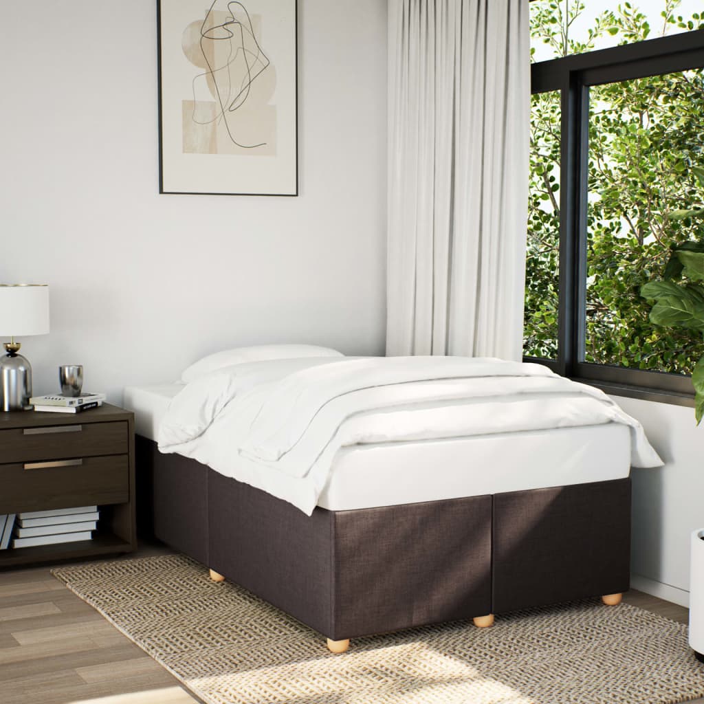 Bedframe zonder matras 120x200 cm stof donkerbruin is nu te koop bij PeponiXL, paradijselijk wonen!