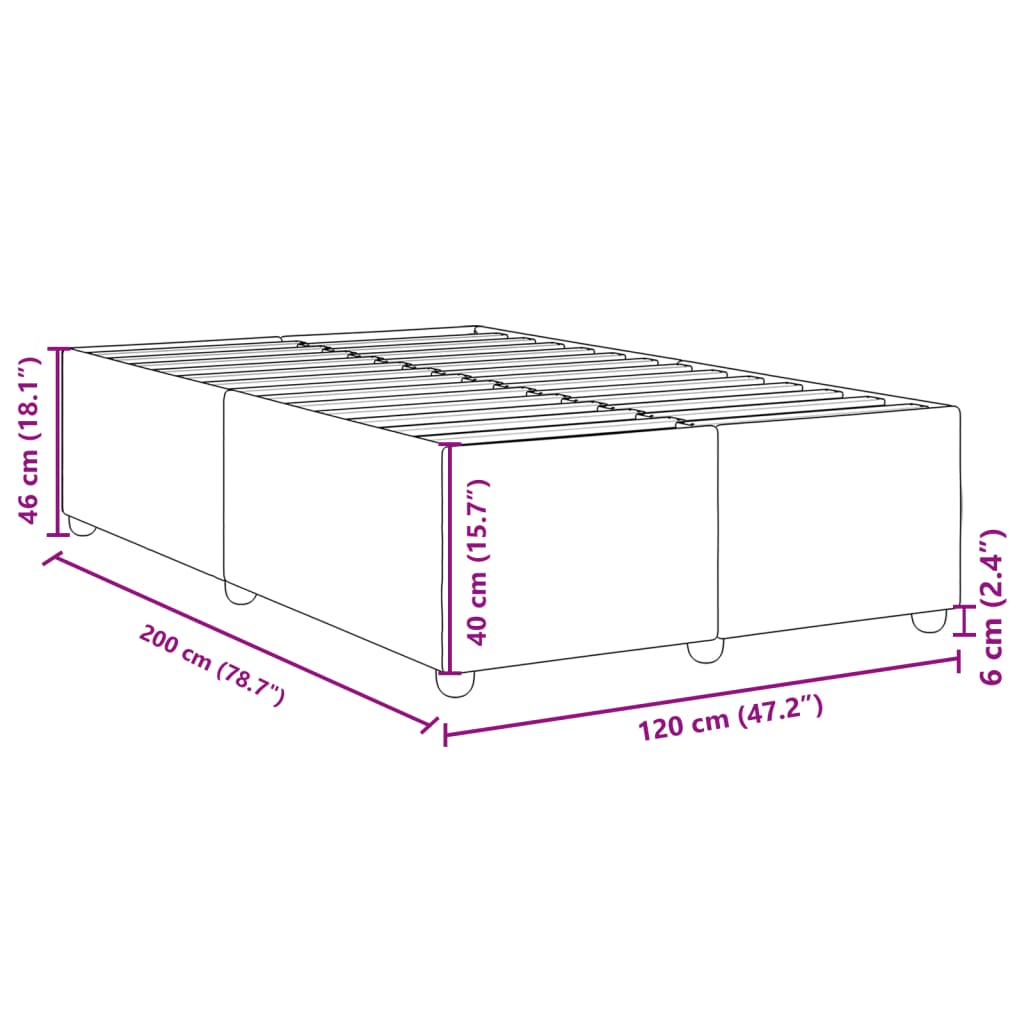 Bedframe zonder matras 120x200 cm stof taupe is nu te koop bij PeponiXL, paradijselijk wonen!