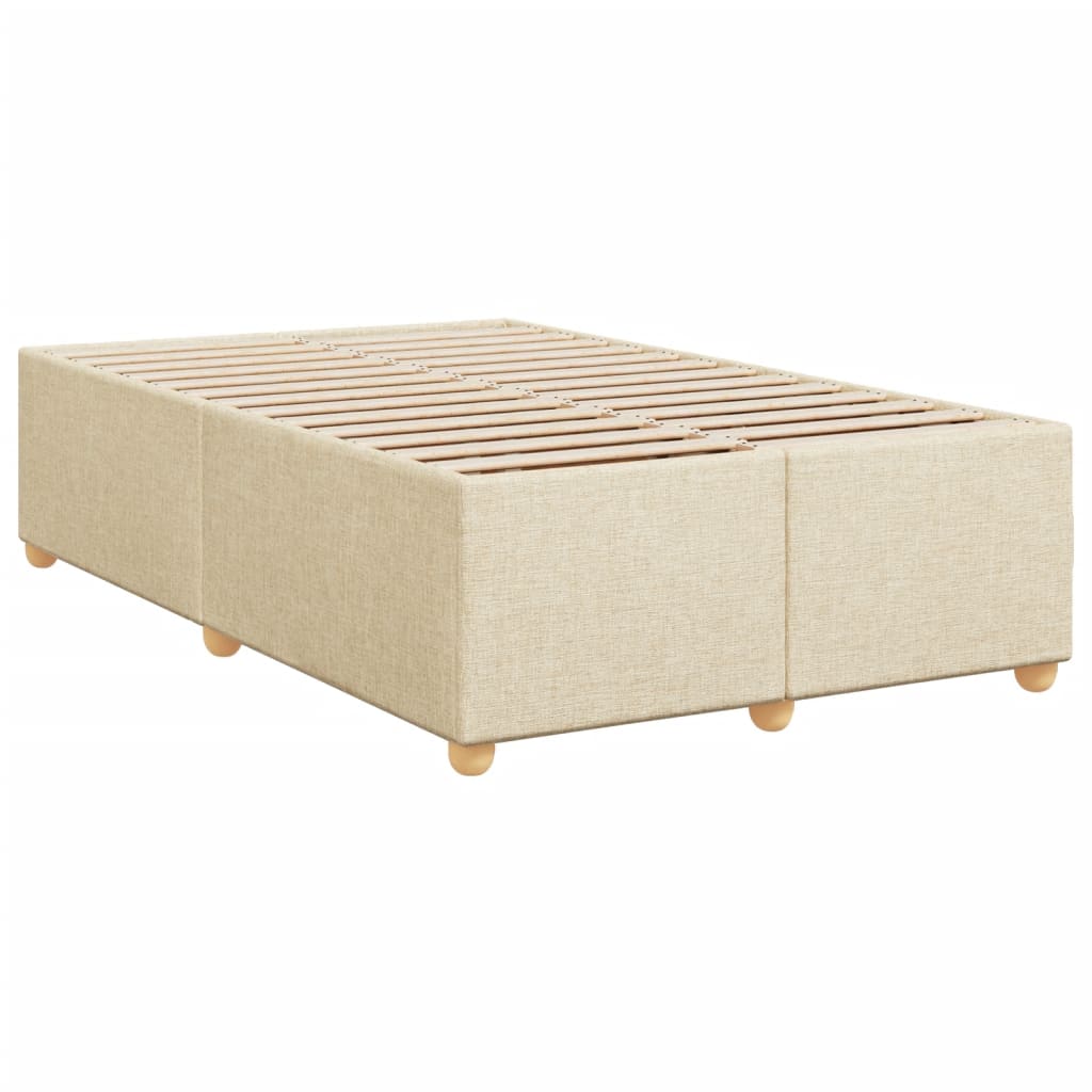Bedframe zonder matras 120x200 cm stof crèmekleurig is nu te koop bij PeponiXL, paradijselijk wonen!