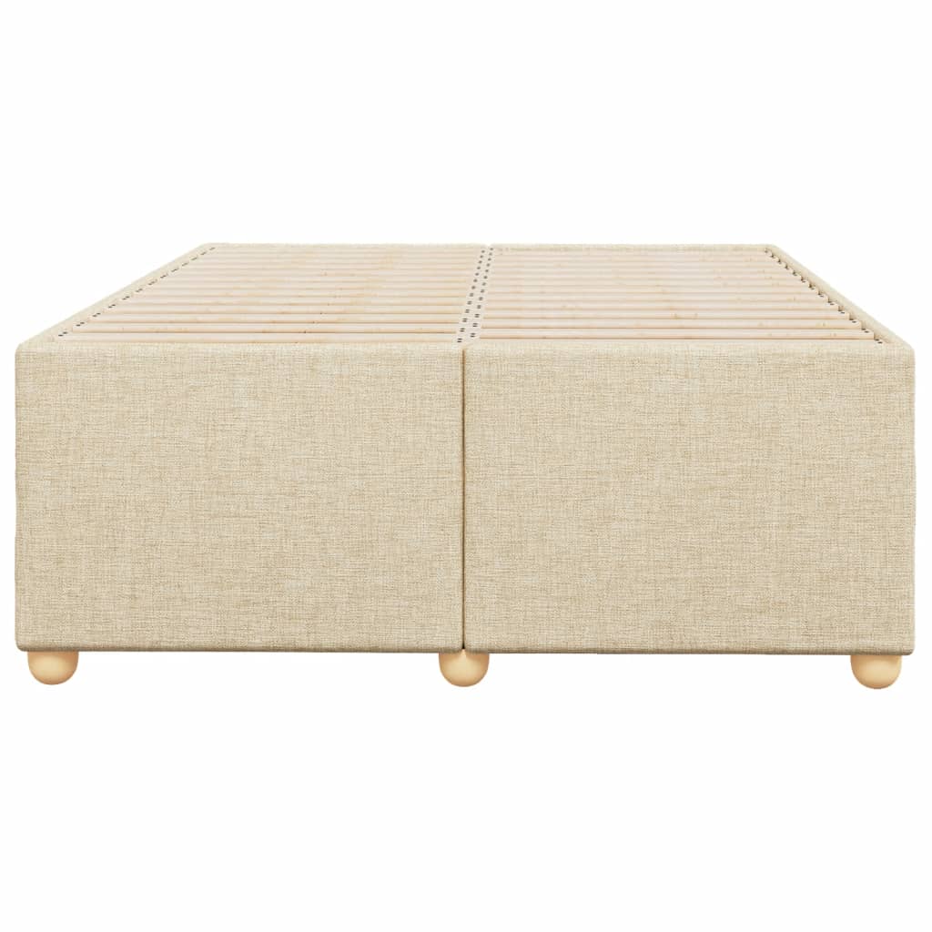 Bedframe zonder matras 120x200 cm stof crèmekleurig is nu te koop bij PeponiXL, paradijselijk wonen!