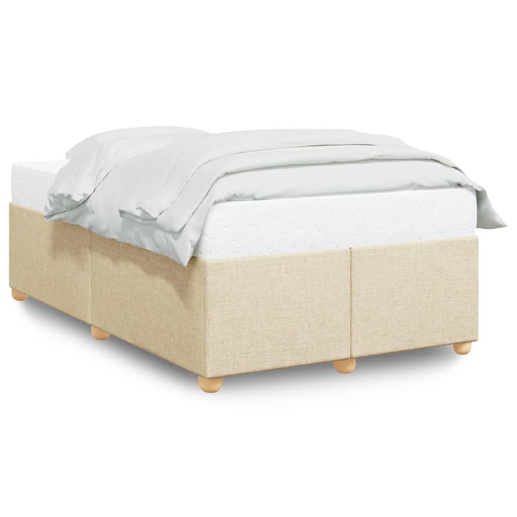 Bedframe zonder matras 120x200 cm stof crèmekleurig is nu te koop bij PeponiXL, paradijselijk wonen!