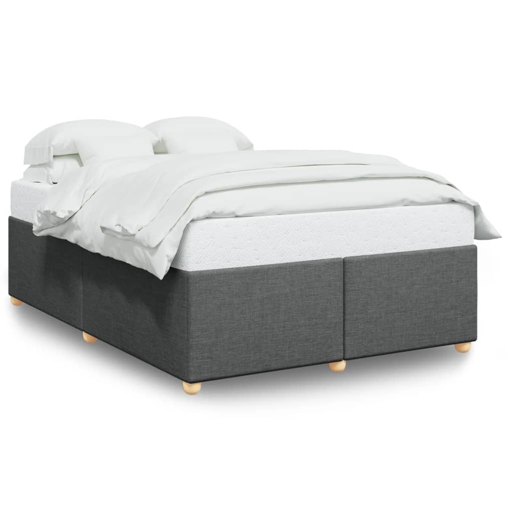 Bedframe zonder matras stof donkergrijs 140x190 cm is nu te koop bij PeponiXL, paradijselijk wonen!