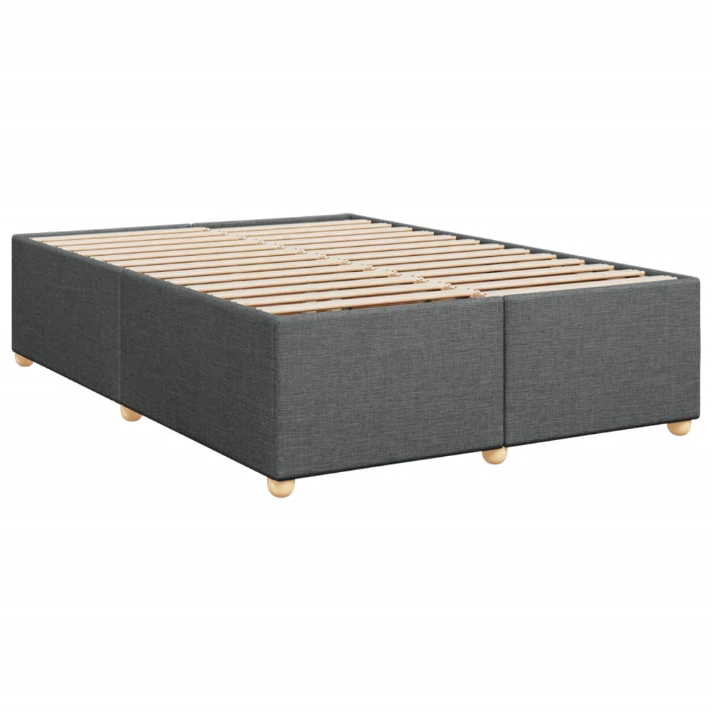 Bedframe zonder matras stof donkergrijs 140x190 cm is nu te koop bij PeponiXL, paradijselijk wonen!
