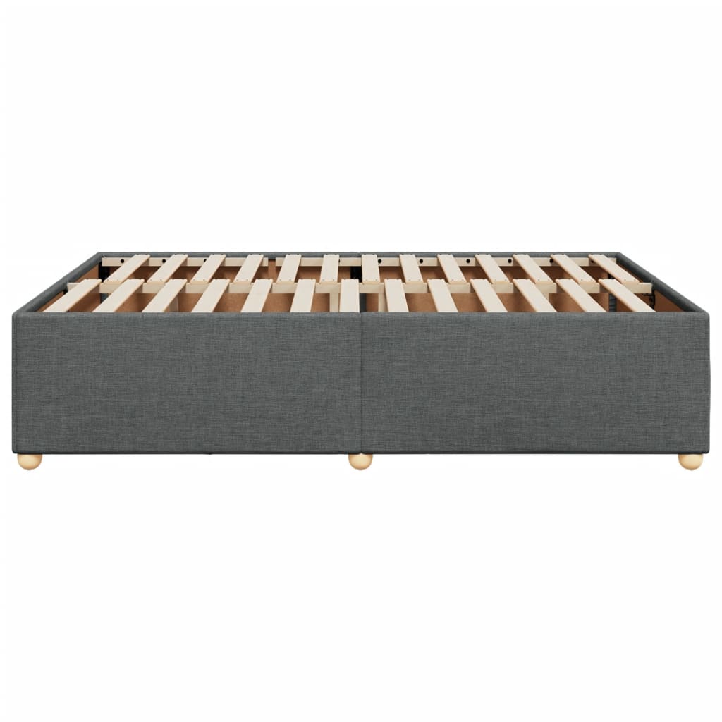 Bedframe zonder matras stof donkergrijs 140x190 cm is nu te koop bij PeponiXL, paradijselijk wonen!