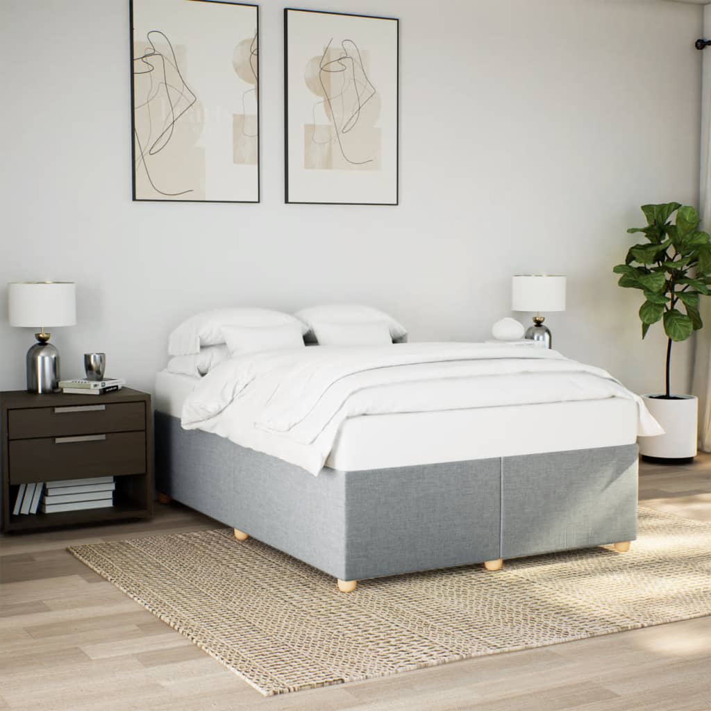 Bedframe zonder matras stof lichtgrijs 140x200 cm is nu te koop bij PeponiXL, paradijselijk wonen!