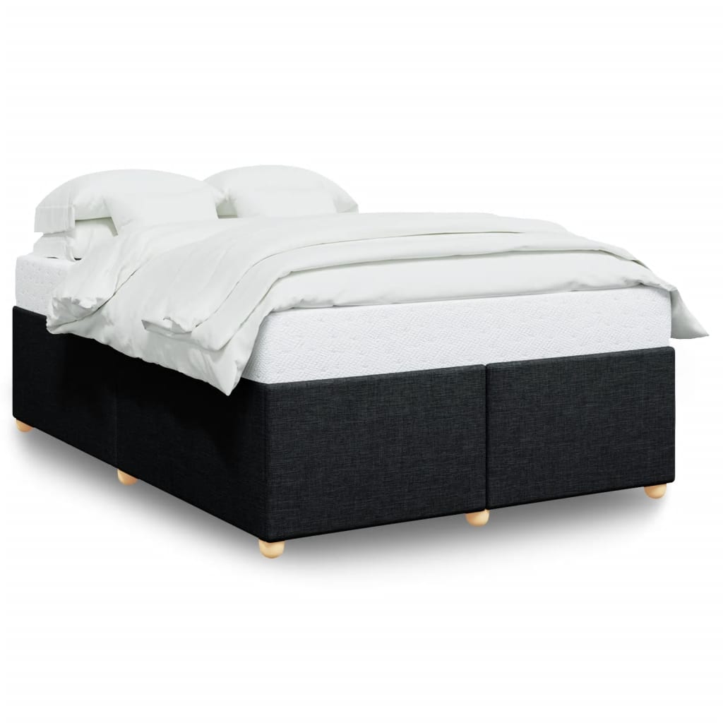 Bedframe zonder matras stof zwart 140x200 cm is nu te koop bij PeponiXL, paradijselijk wonen!