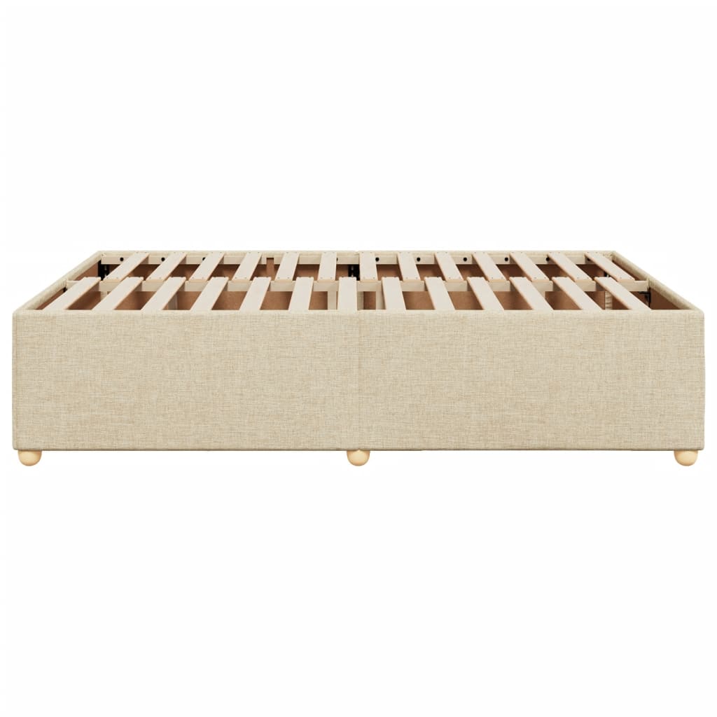 Bedframe zonder matras stof crèmekleurig 140x200 cm is nu te koop bij PeponiXL, paradijselijk wonen!