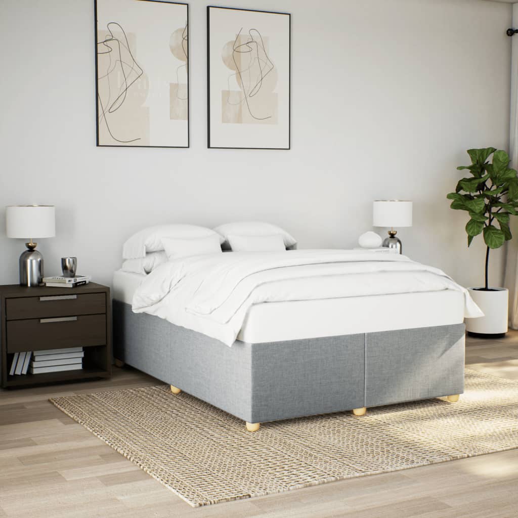 Bedframe zonder matras stof lichtgrijs 160x200 cm is nu te koop bij PeponiXL, paradijselijk wonen!