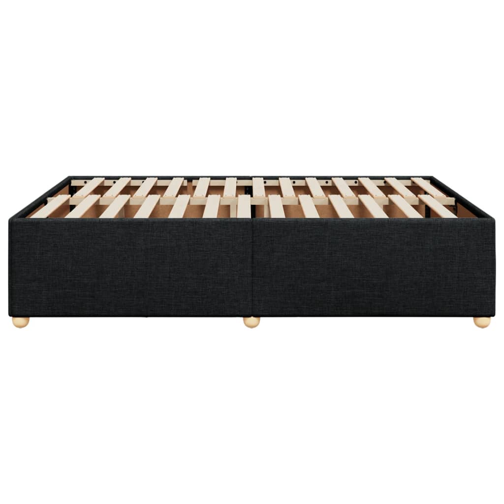 Bedframe zonder matras stof zwart 160x200 cm is nu te koop bij PeponiXL, paradijselijk wonen!