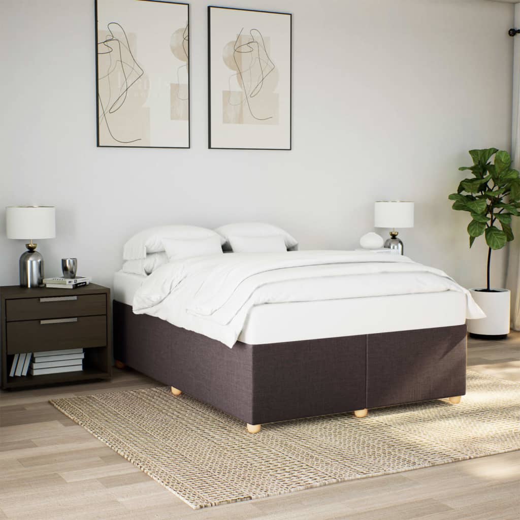 Bedframe zonder matras stof donkerbruin 160x200 cm is nu te koop bij PeponiXL, paradijselijk wonen!