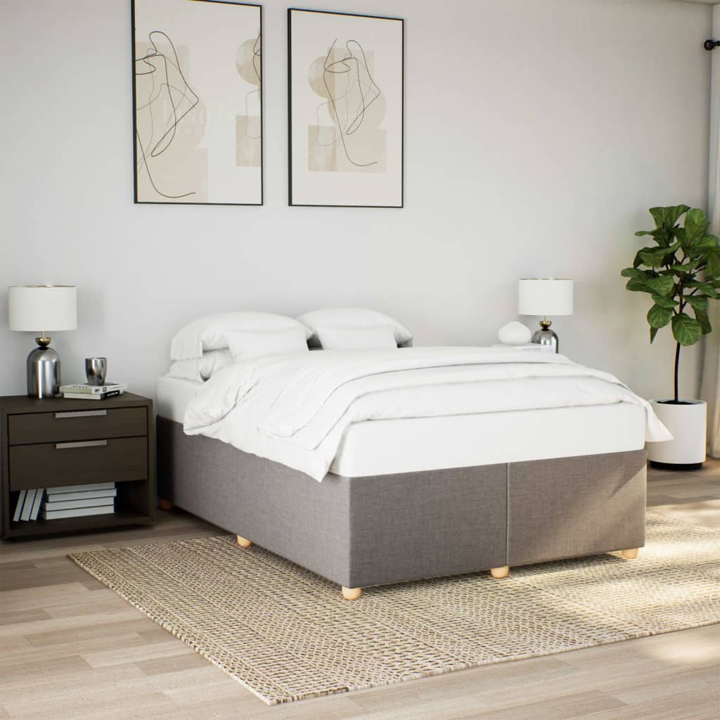 Bedframe zonder matras stof taupe 160x200 cm is nu te koop bij PeponiXL, paradijselijk wonen!