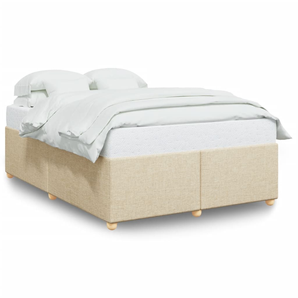 Bedframe zonder matras stof crèmekleurig 160x200 cm is nu te koop bij PeponiXL, paradijselijk wonen!