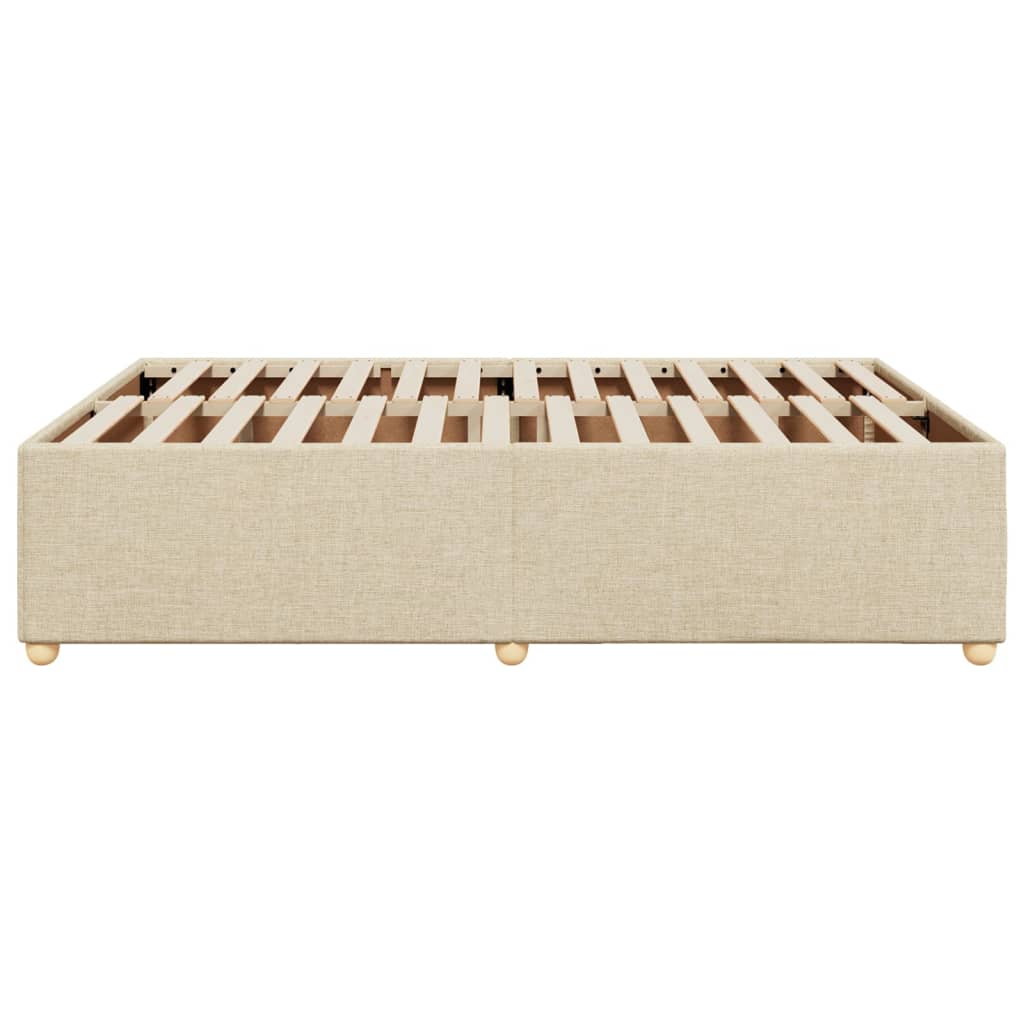 Bedframe zonder matras stof crèmekleurig 160x200 cm is nu te koop bij PeponiXL, paradijselijk wonen!