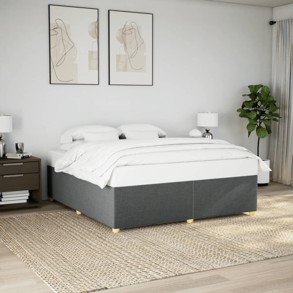 Bedframe zonder matras stof donkergrijs 180x200 cm is nu te koop bij PeponiXL, paradijselijk wonen!