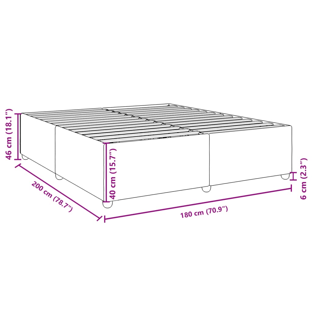 Bedframe zonder matras stof blauw 180x200 cm is nu te koop bij PeponiXL, paradijselijk wonen!