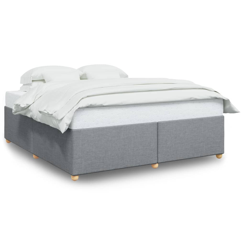 Bedframe zonder matras stof lichtgrijs 200x200 cm is nu te koop bij PeponiXL, paradijselijk wonen!