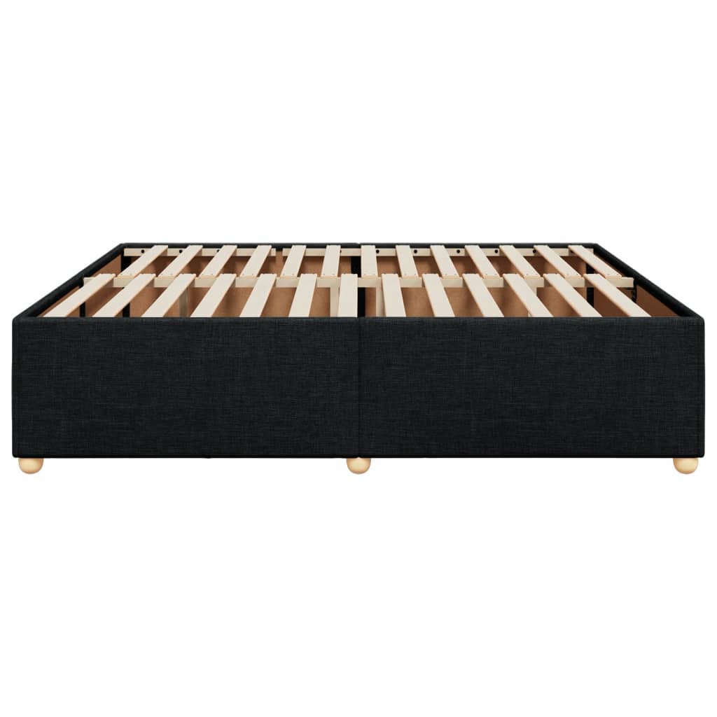 Bedframe zonder matras stof zwart 200x200 cm is nu te koop bij PeponiXL, paradijselijk wonen!