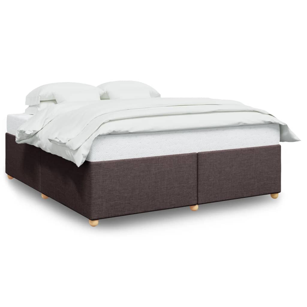 Bedframe zonder matras stof donkerbruin 200x200 cm is nu te koop bij PeponiXL, paradijselijk wonen!