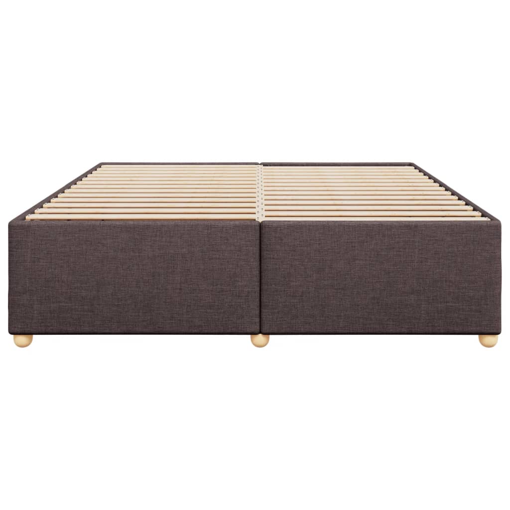 Bedframe zonder matras stof donkerbruin 200x200 cm is nu te koop bij PeponiXL, paradijselijk wonen!