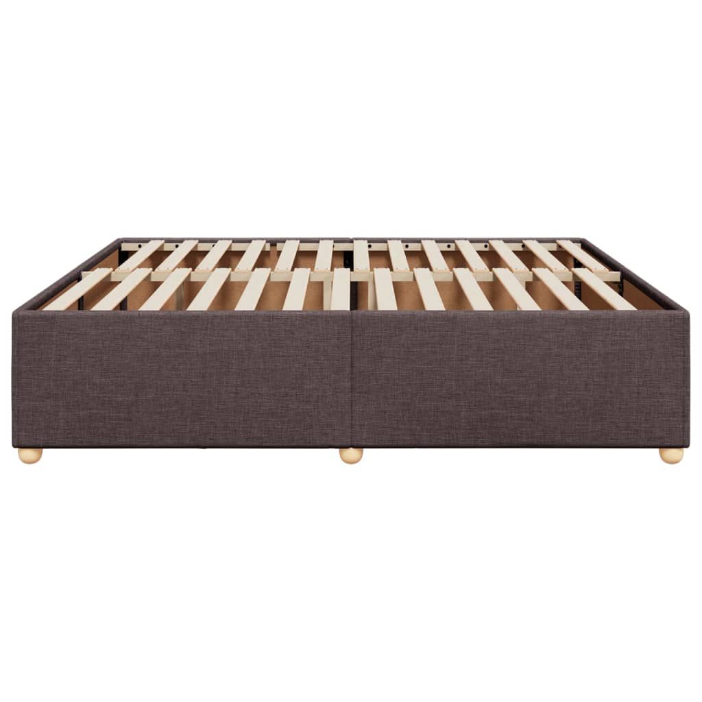 Bedframe zonder matras stof donkerbruin 200x200 cm is nu te koop bij PeponiXL, paradijselijk wonen!