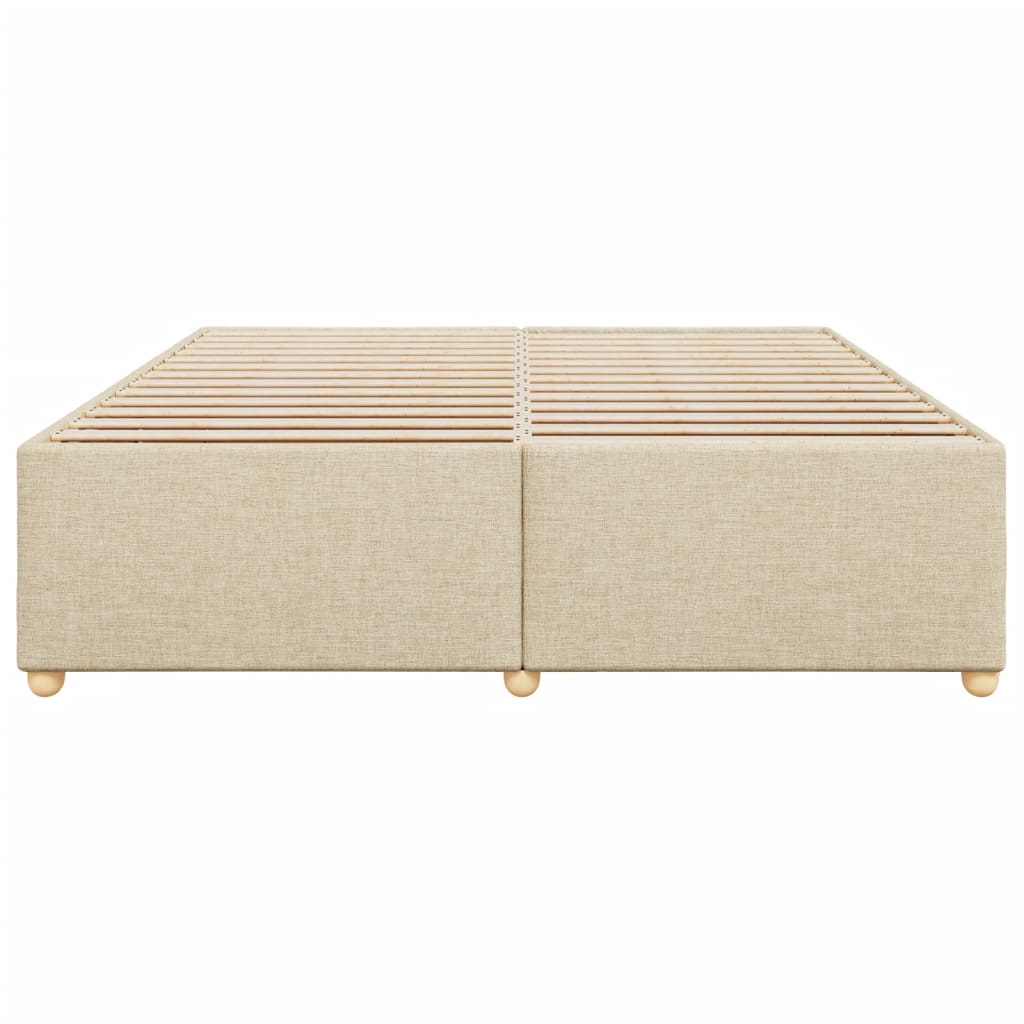 Bedframe zonder matras stof crèmekleurig 200x200 cm is nu te koop bij PeponiXL, paradijselijk wonen!