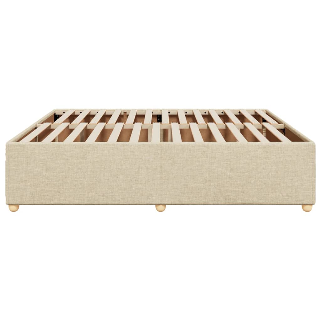 Bedframe zonder matras stof crèmekleurig 200x200 cm is nu te koop bij PeponiXL, paradijselijk wonen!