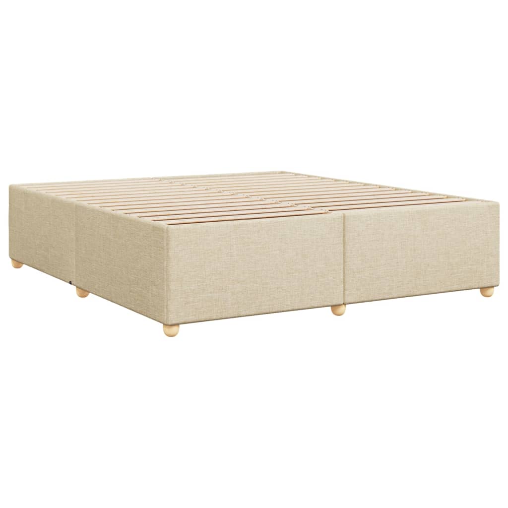Bedframe zonder matras stof crèmekleurig 200x200 cm is nu te koop bij PeponiXL, paradijselijk wonen!