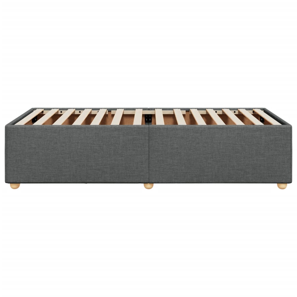 Bedframe zonder matras, donkergrijs, eenpersoonsstof is nu te koop bij PeponiXL, paradijselijk wonen!